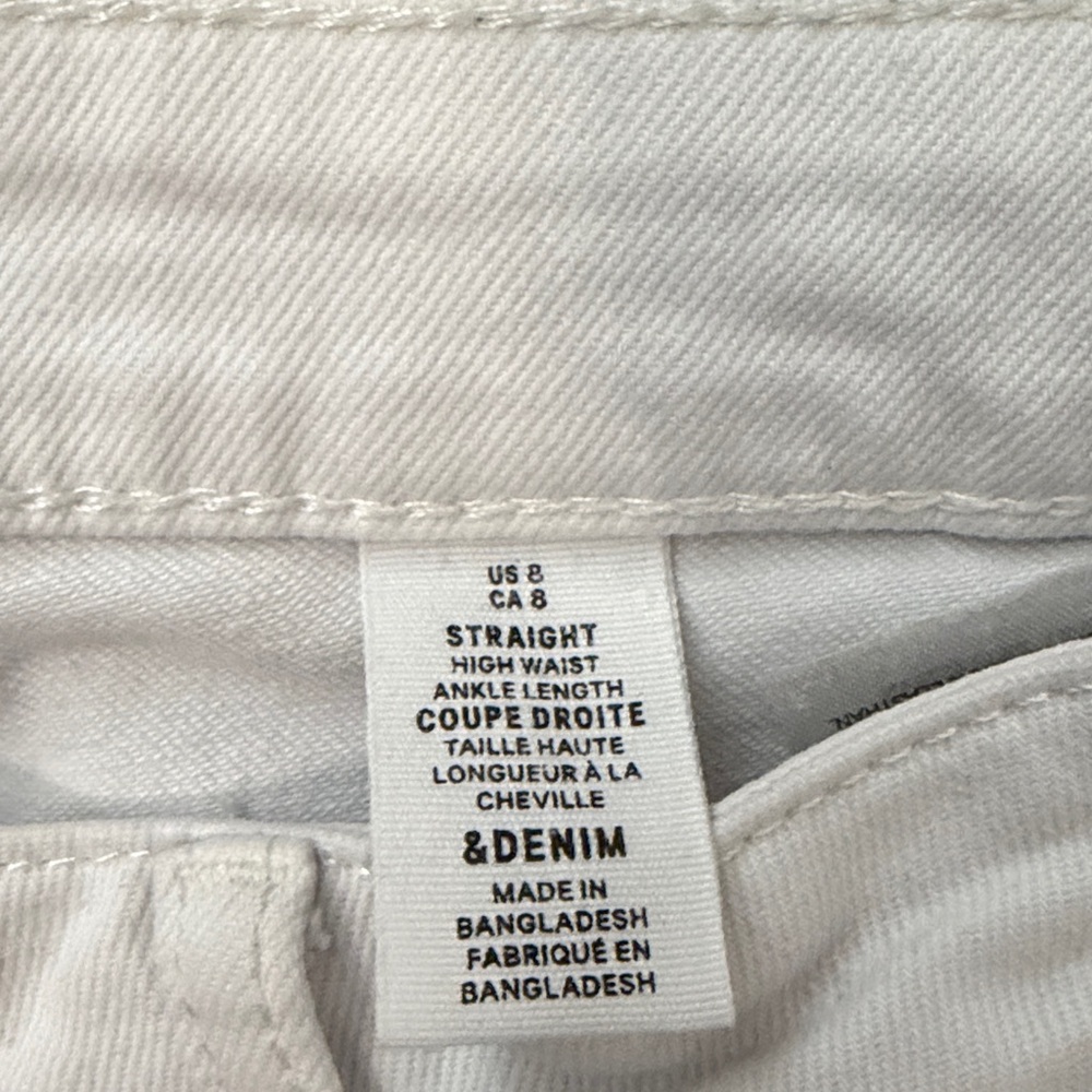 H&M Cropped Straight White Jeans - Picture 3 of 3